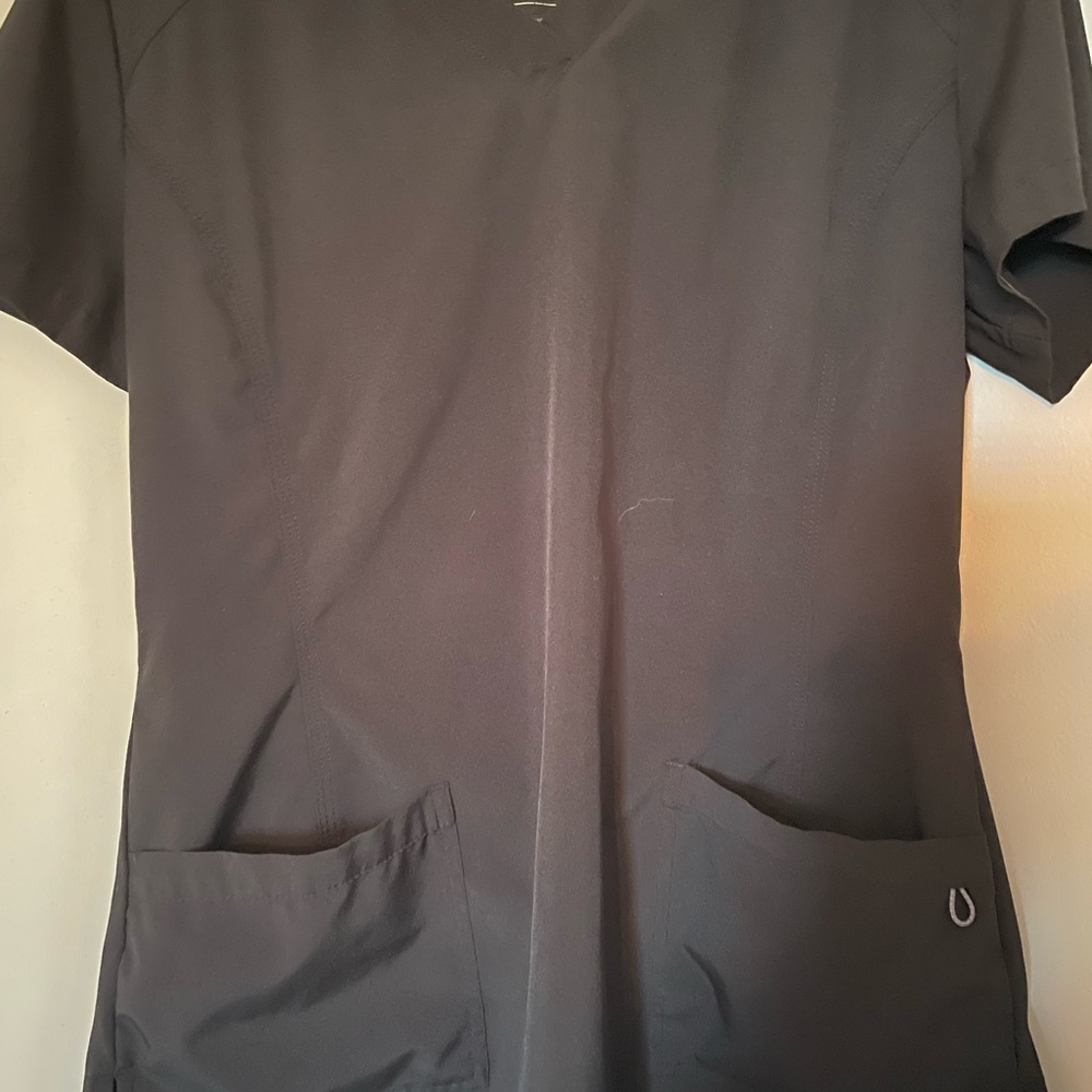White cross scrub set. Black. Medium